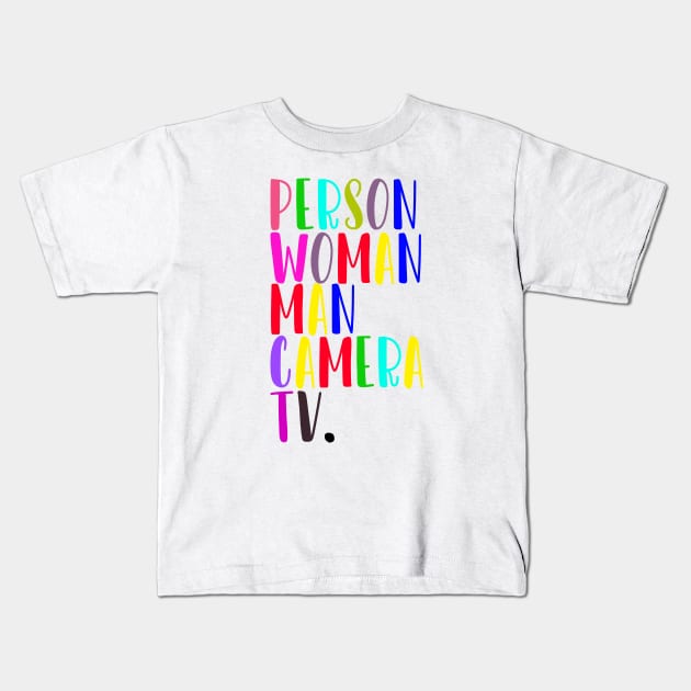 Person woman man camera tv , woman man Kids T-Shirt by Otaka-Design